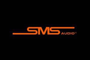sms audio logo black and orange